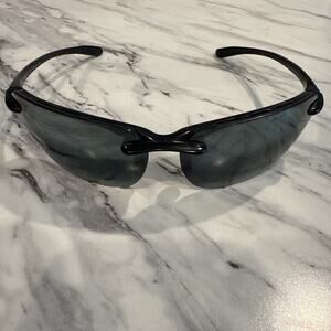 Authentic Maui Jim MJ-412 - 02 Polarized Wrap Sport Sunglasses Men Pre-Owned